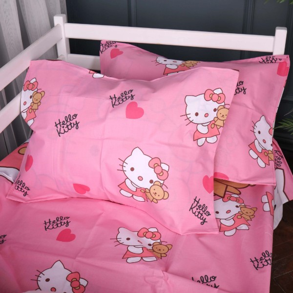 Фото - Комплект постільної білизни дитячий MirSon 110х140 см Kids Time 17-0903 Kitty Sweet Hearts Бязь (2200012399095)